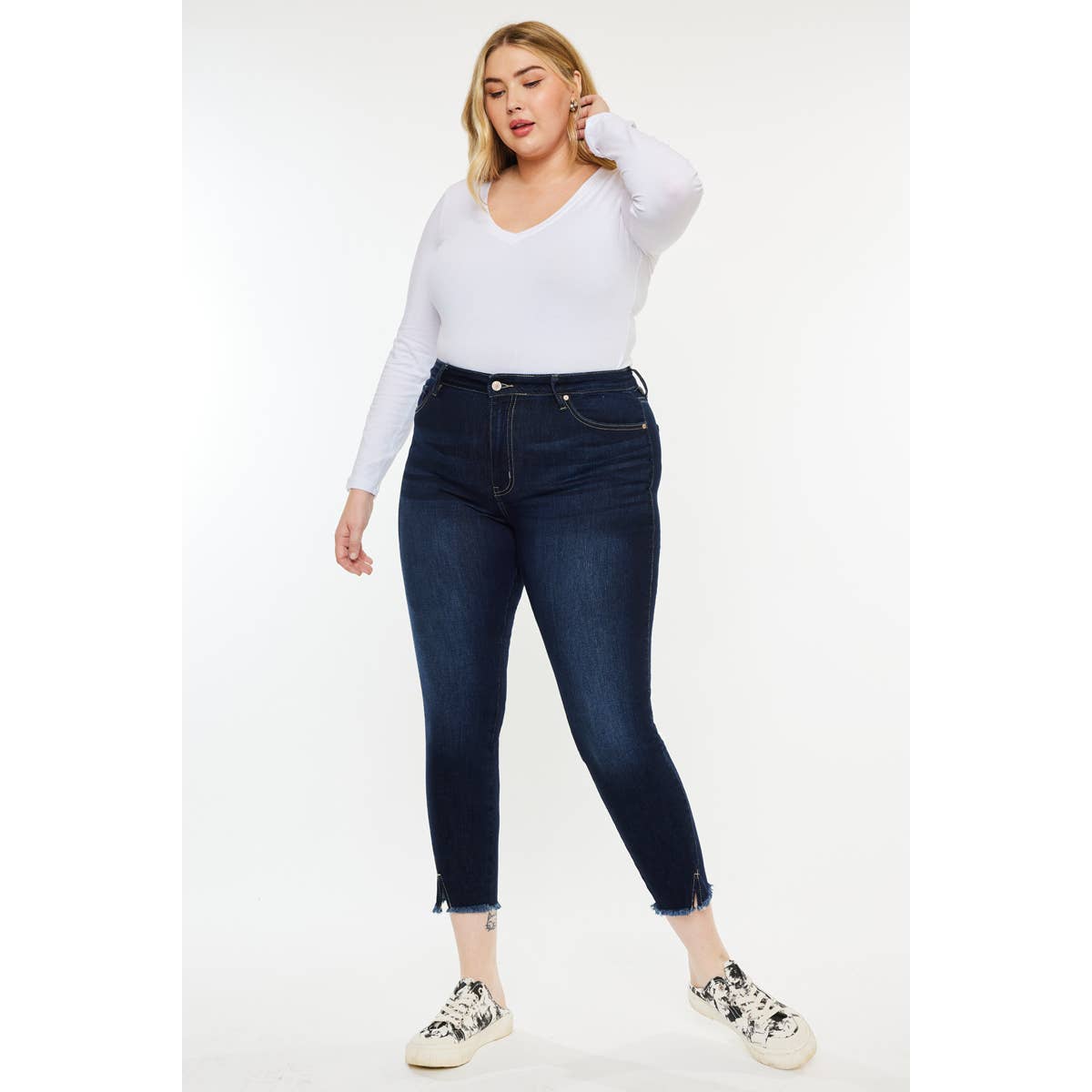 Kan Can USA -High Rise ankle jeans.