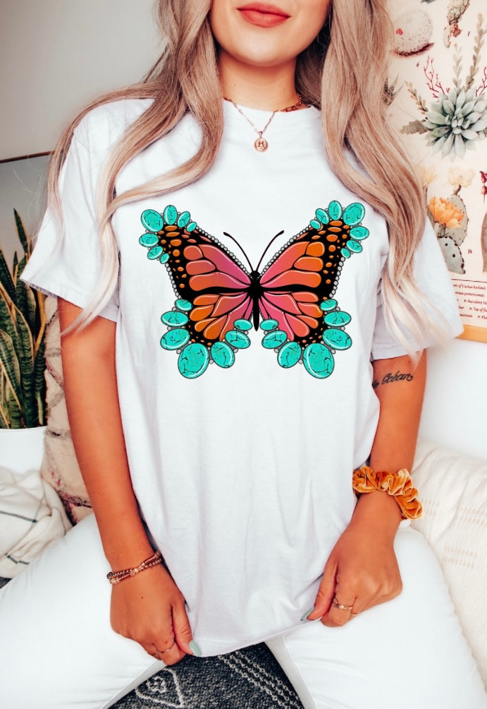 Turquoise Butterfly Graphic