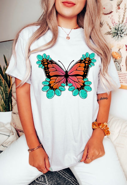 Turquoise Butterfly Graphic