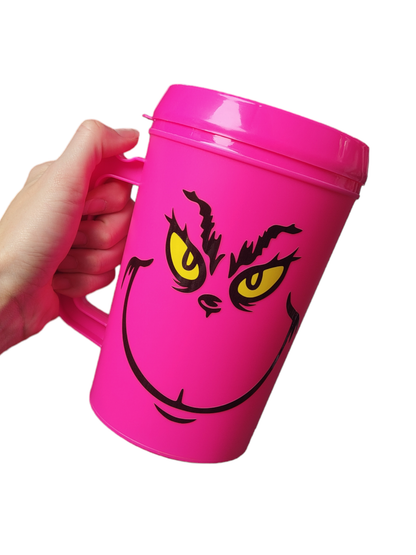Scratch Decor - Mean Green Man Smile Mega Trucker Mug 34oz