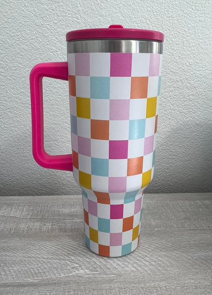 Checkered 40oz Tumbler