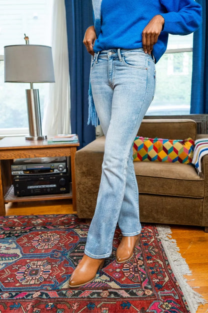 Judy Blue Mid Rise Thermal Bootcut Jeans