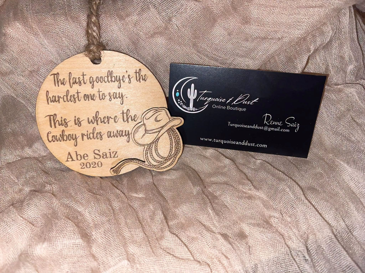 The Last Goodbye – Personalized Cowboy Memorial Ornament