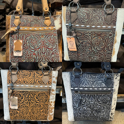 Full Tooled Cowhide Handbag BA2820