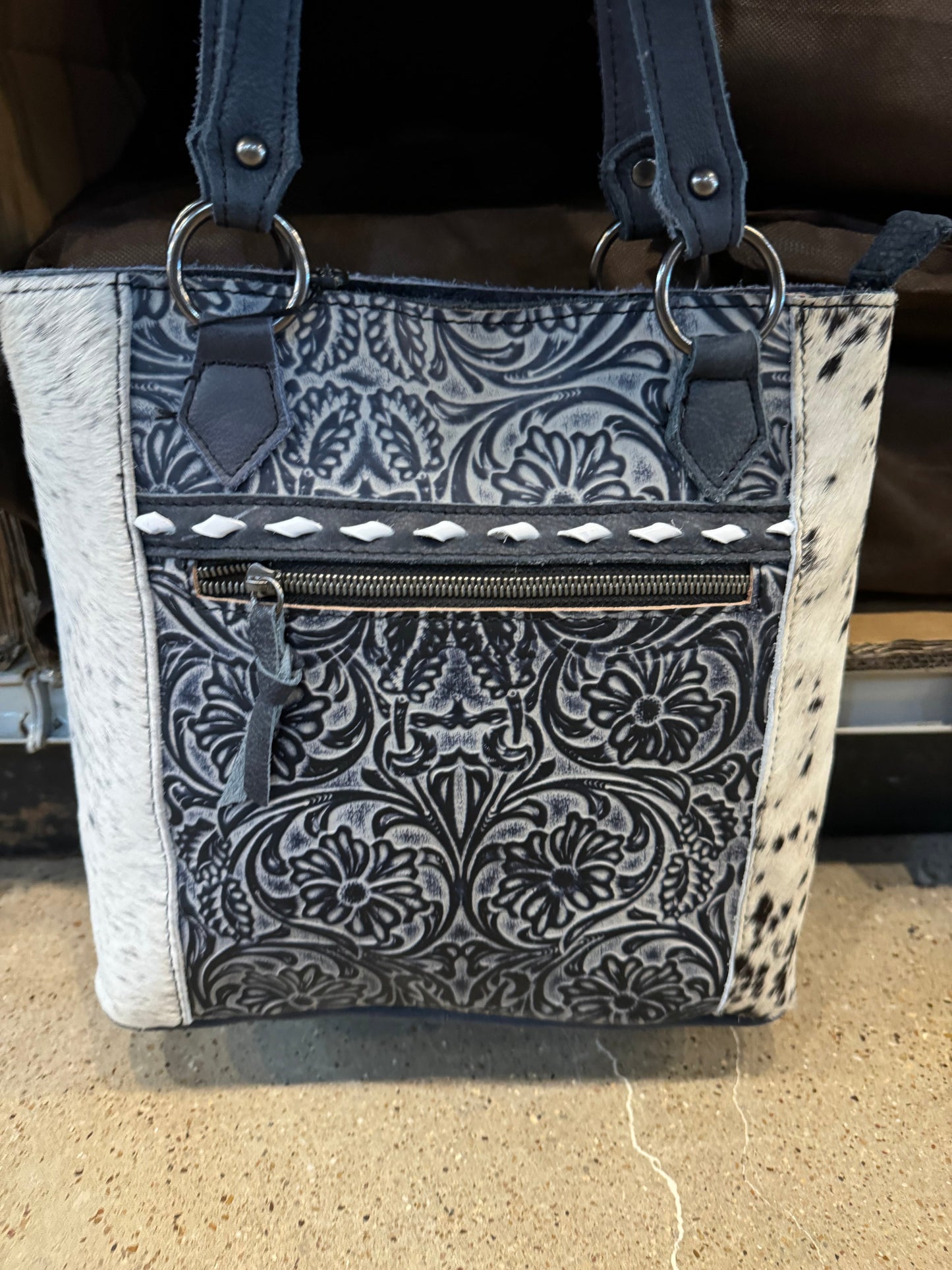 Full Tooled Cowhide Handbag BA2820