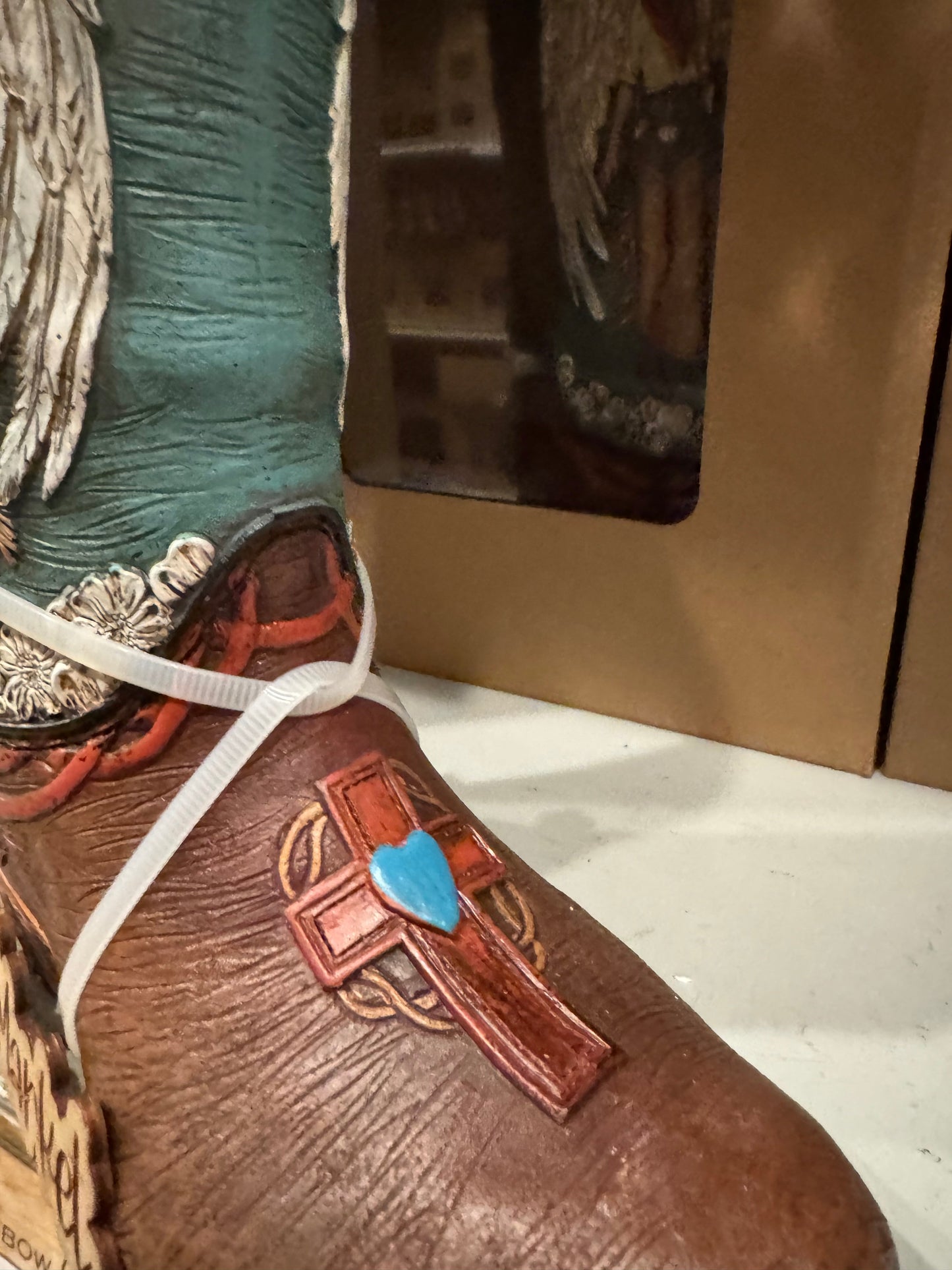 RA6183 Angel Cowgirl Boot Vase