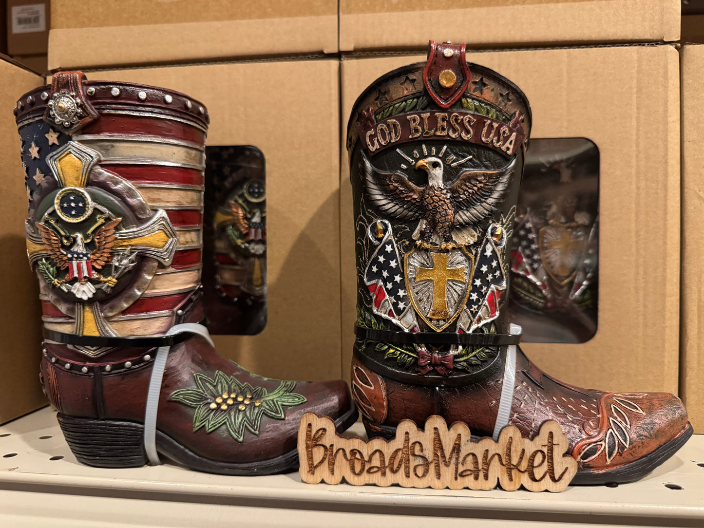 RA7372 Set of 2 Military God Bless America Piggy Banks