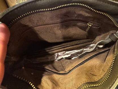 BA2117 X Stitched Crossbody Cowhide Purse