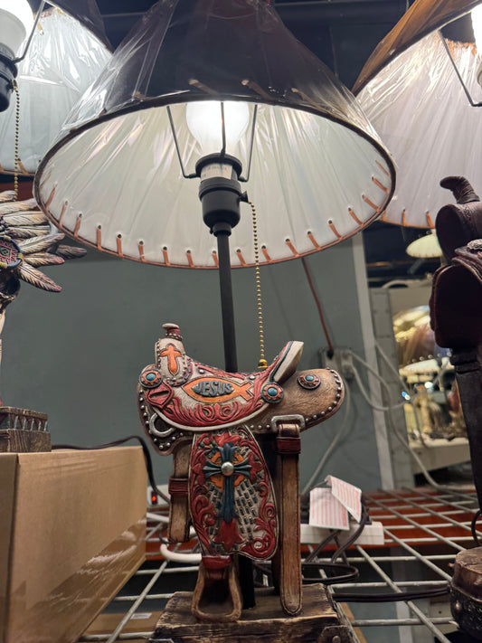RA4940 Red Jesus Saddle Lamp