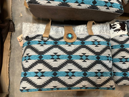 Blue Saddle Bag Shoulder Purse