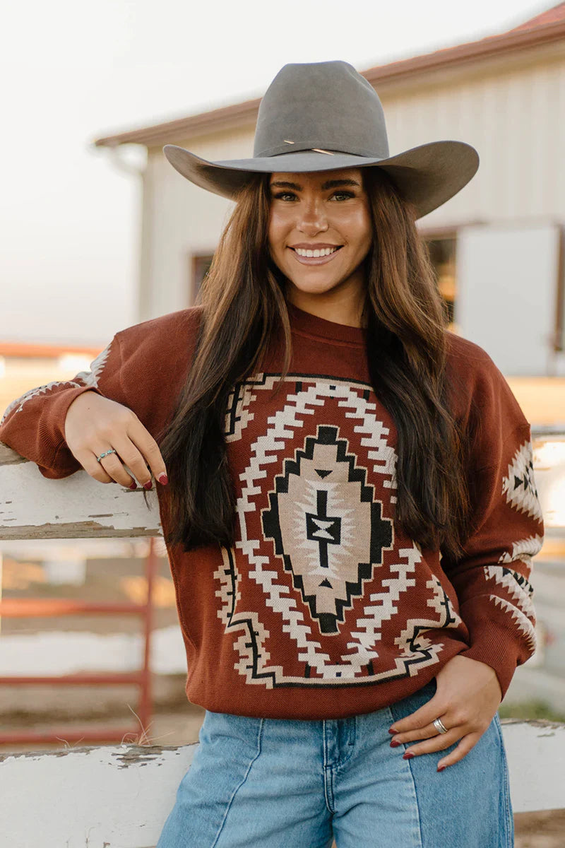 Fall Nights Sweater Rust