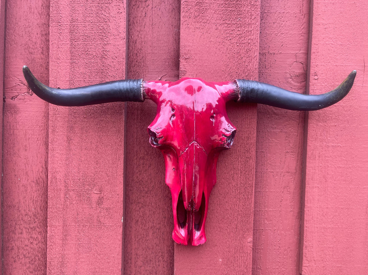 Crimson Custom Cowskull