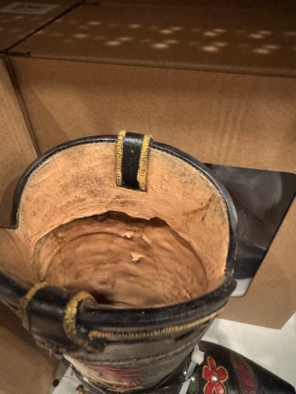 RA54123 Black Rooster Boot Vase