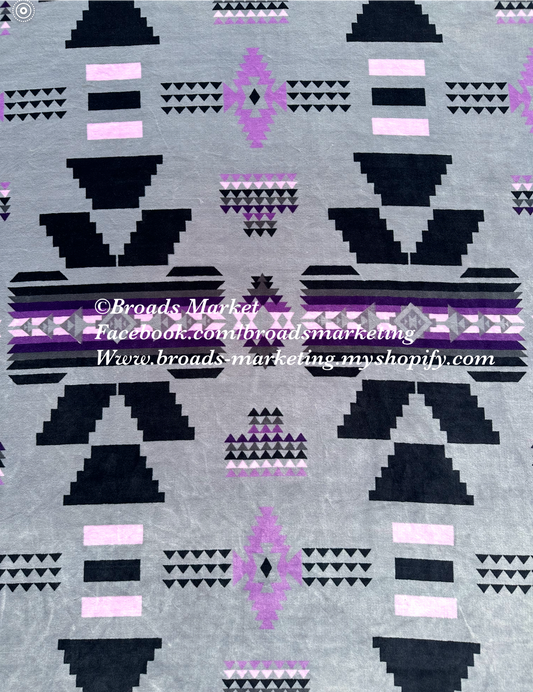 Purple & Grey Sabrina Super Plush Blanket