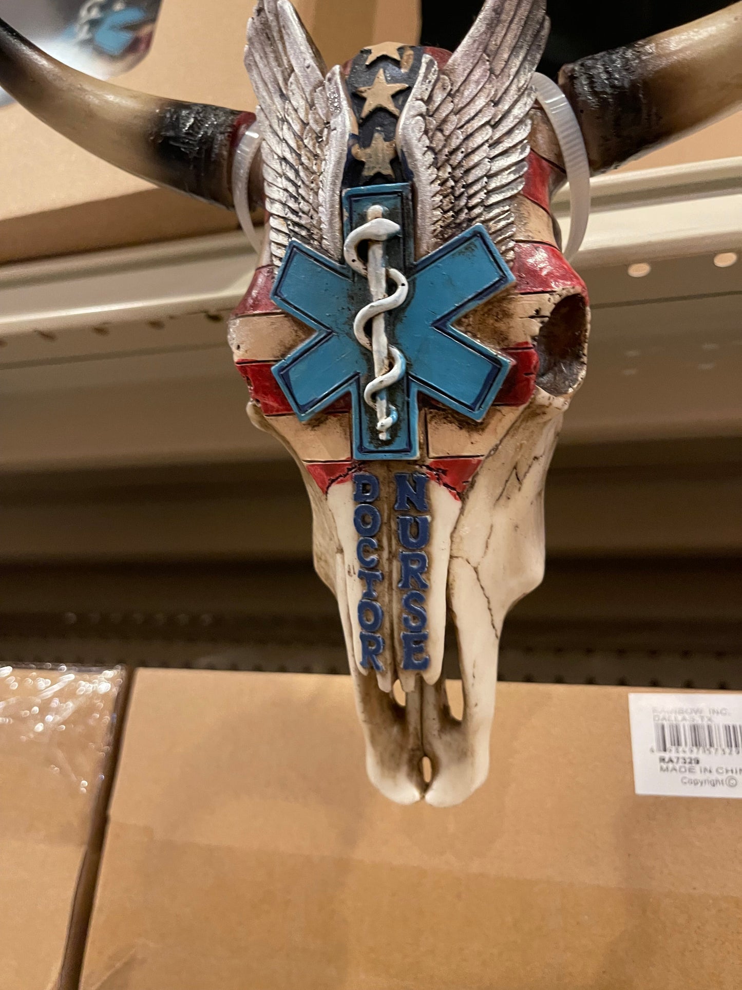 Doctor Nurse Cowskull Wall Decor