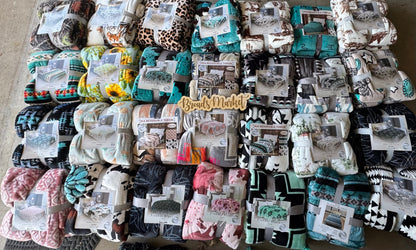 Random Assortment of 5 Super Plush Blankets