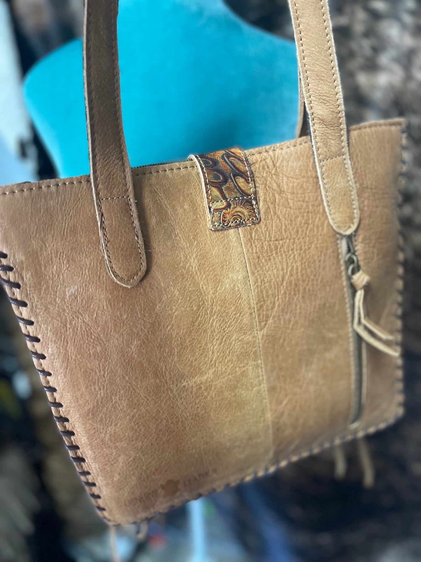 Belt Buckle Concealed Pocket Handbag Purse