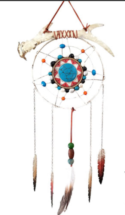 Feather Antler Dream Catcher