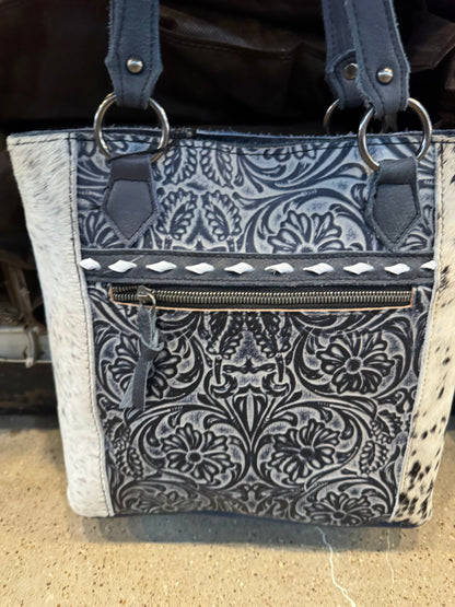 BA2820 Full Tooled Cowhide Handbag