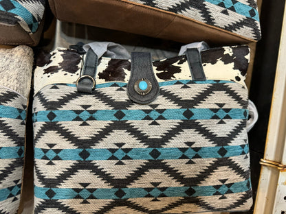 Blue Saddle Bag Shoulder Purse