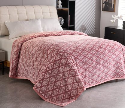 Blush Pink Aztec Super Plush Blanket