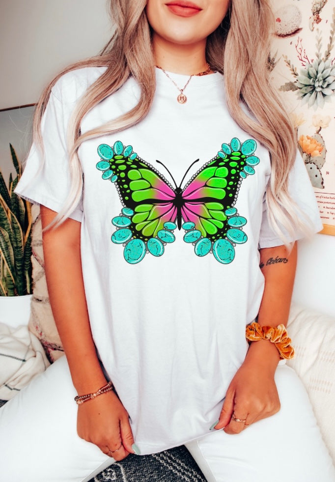 Turquoise Butterfly Graphic