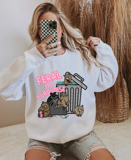 Feral For Turquoise Crewneck