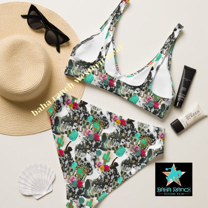 Yeehaw Funky Cowgirl Collage Bikini