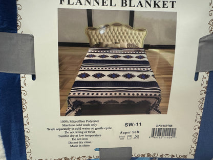 Twin Super Plush Aztec Blankets