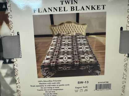 Twin Super Plush Aztec Blankets