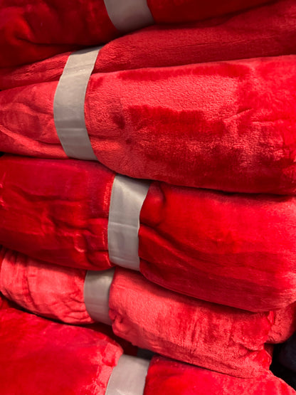 Solid Red Super Plush Blanket