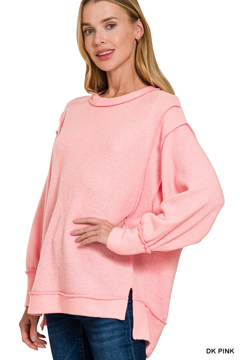 Brushed Melange Hacci oversized sweater