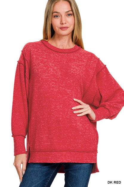 Brushed Melange Hacci oversized sweater