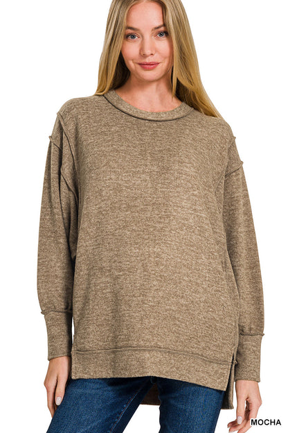 Brushed Melange Hacci oversized sweater