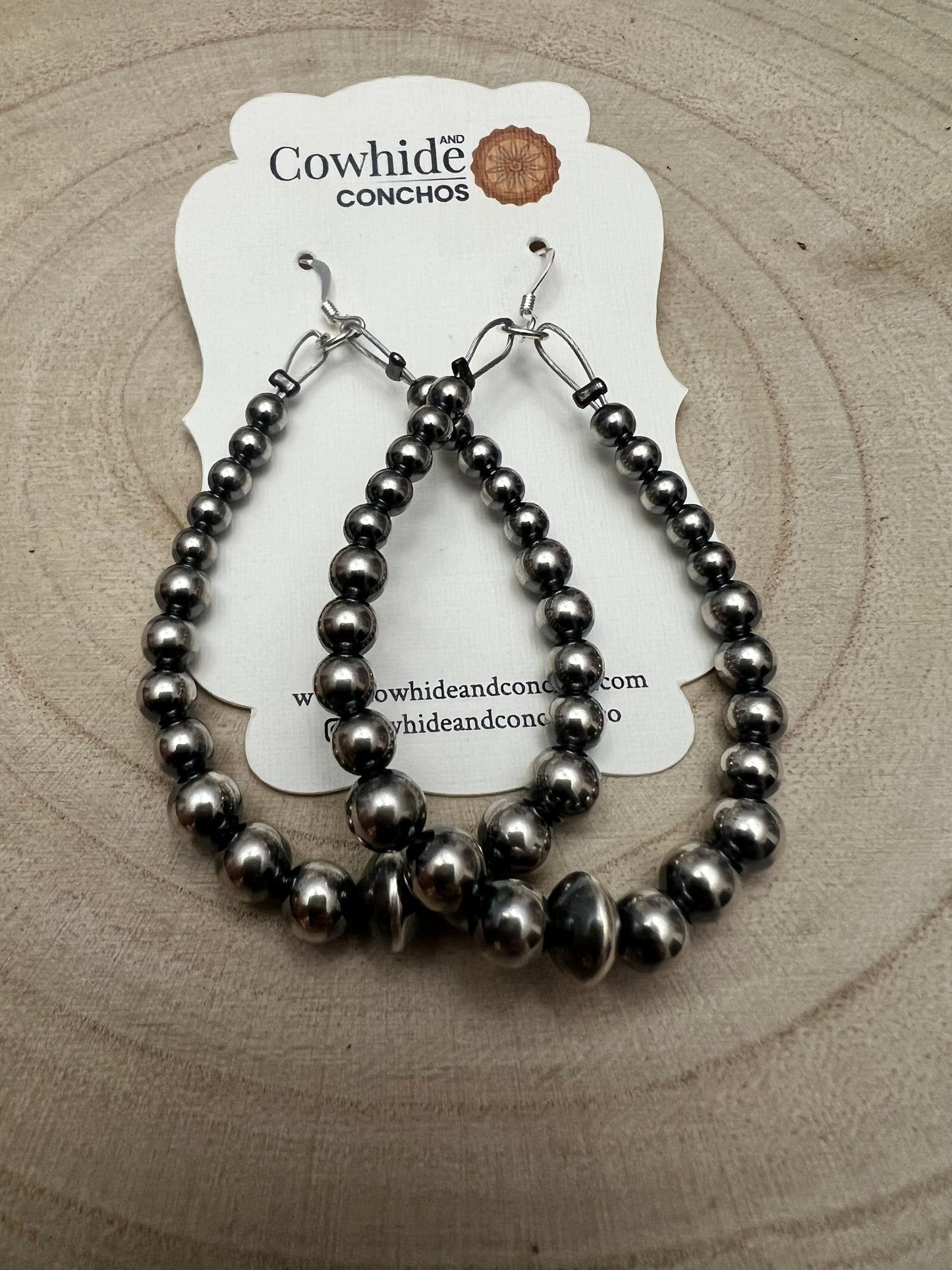 Sterling pearl graduated earrings - 2 1/2 inch drop - Very popular!
