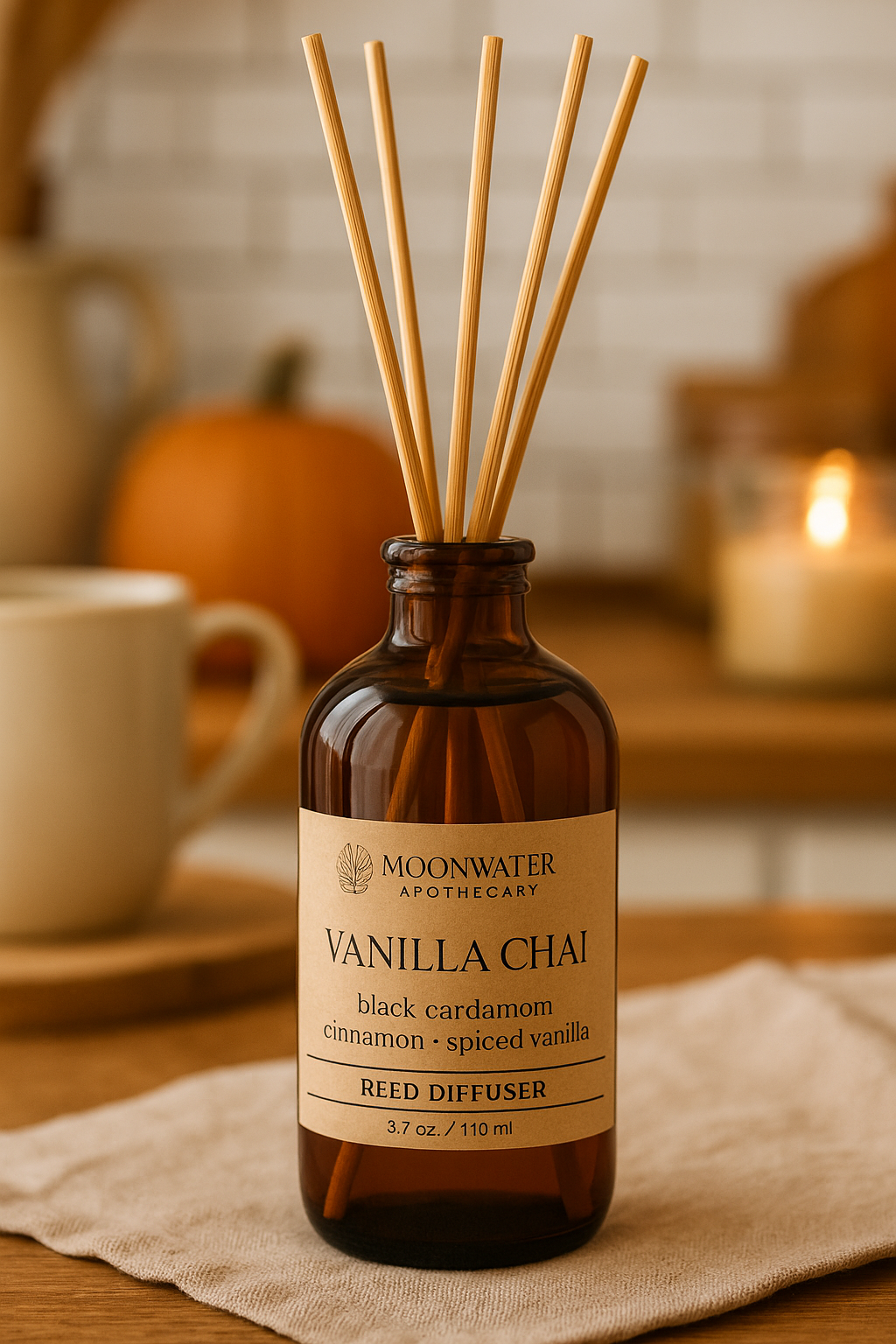 Vanilla Chai - REED DIFFUSER & ROOM SPRAY -- Spiced, Sweet Cream Aroma