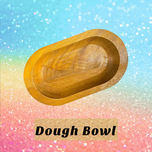 Wooden Dough Bowl Candles