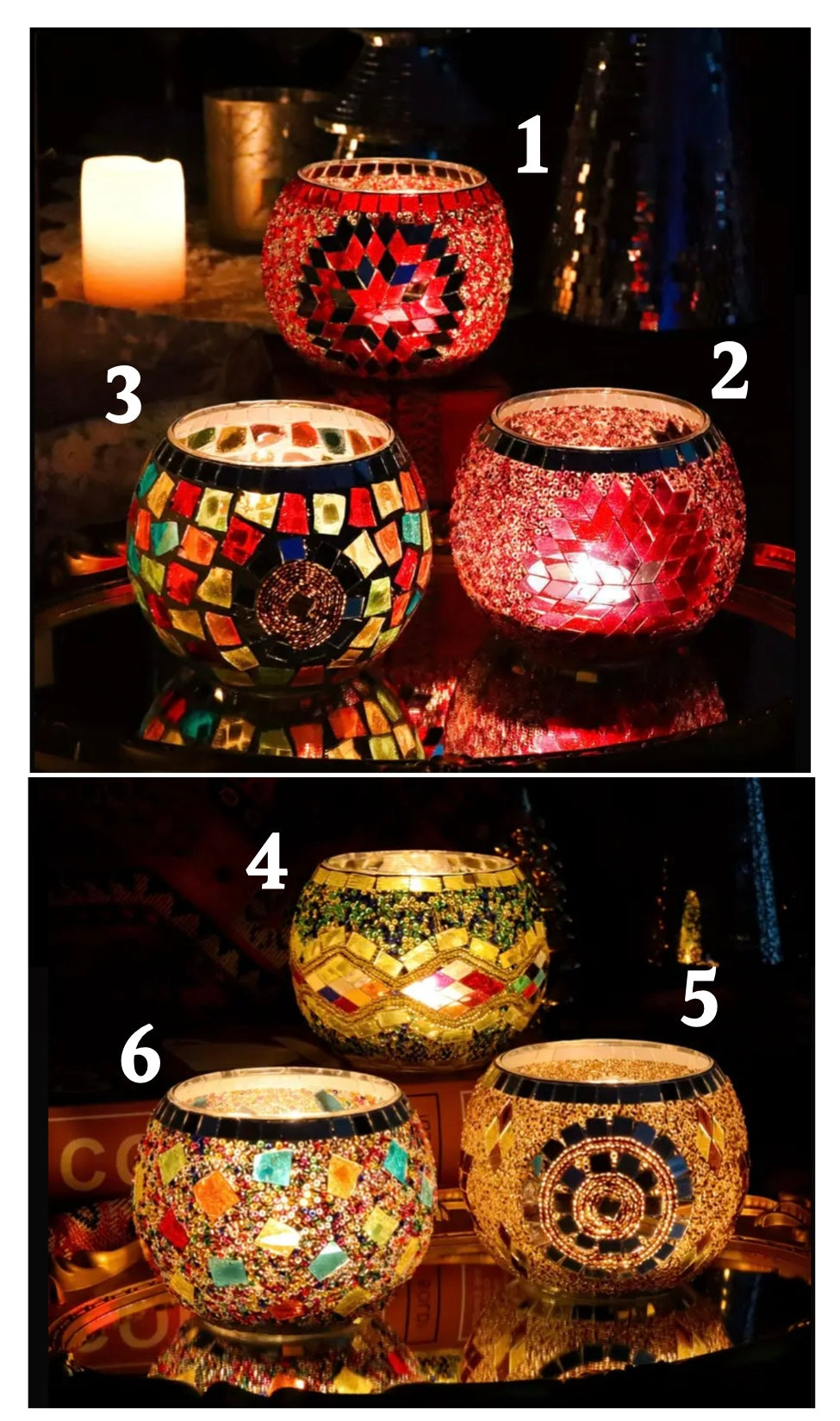 Mosaic Tea Light/Incense Decor