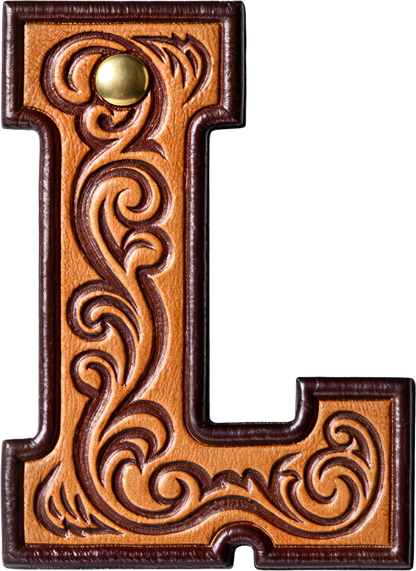 Monogrammed Initial Western Leather Look Saddle Longhorn Cowboy Cowgirl Kitchen Dish Towels Made in America