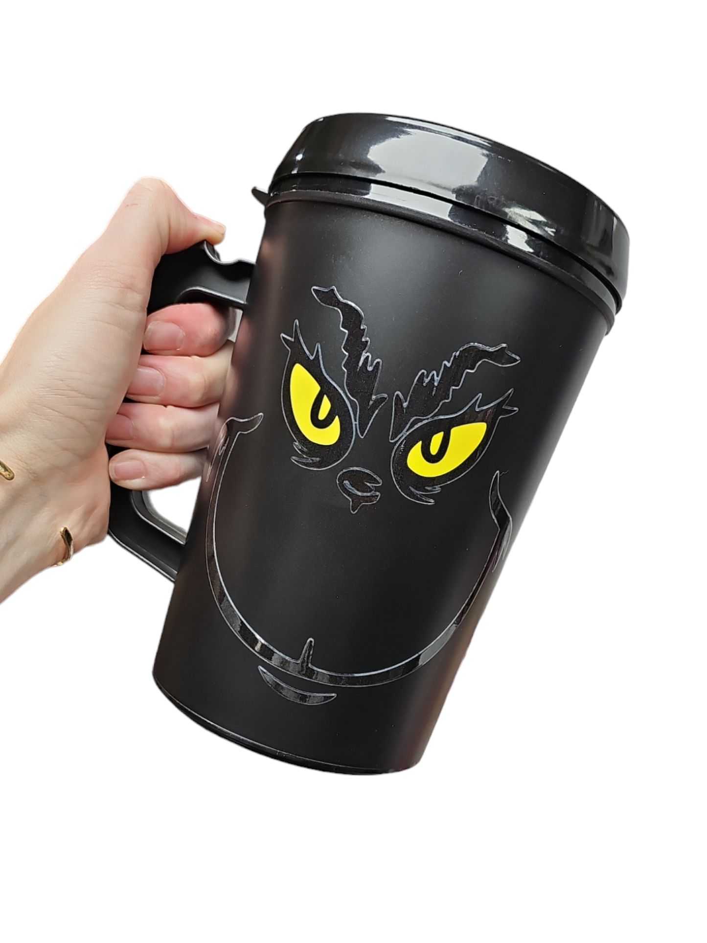 Scratch Decor - Mean Green Man Smile Mega Trucker Mug 34oz