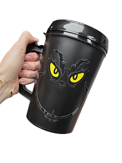 Scratch Decor - Mean Green Man Smile Mega Trucker Mug 34oz