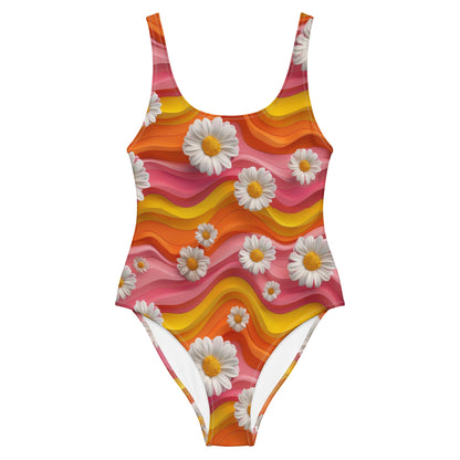 Yeehaw Groovy Floral One-Piece Swimsuit