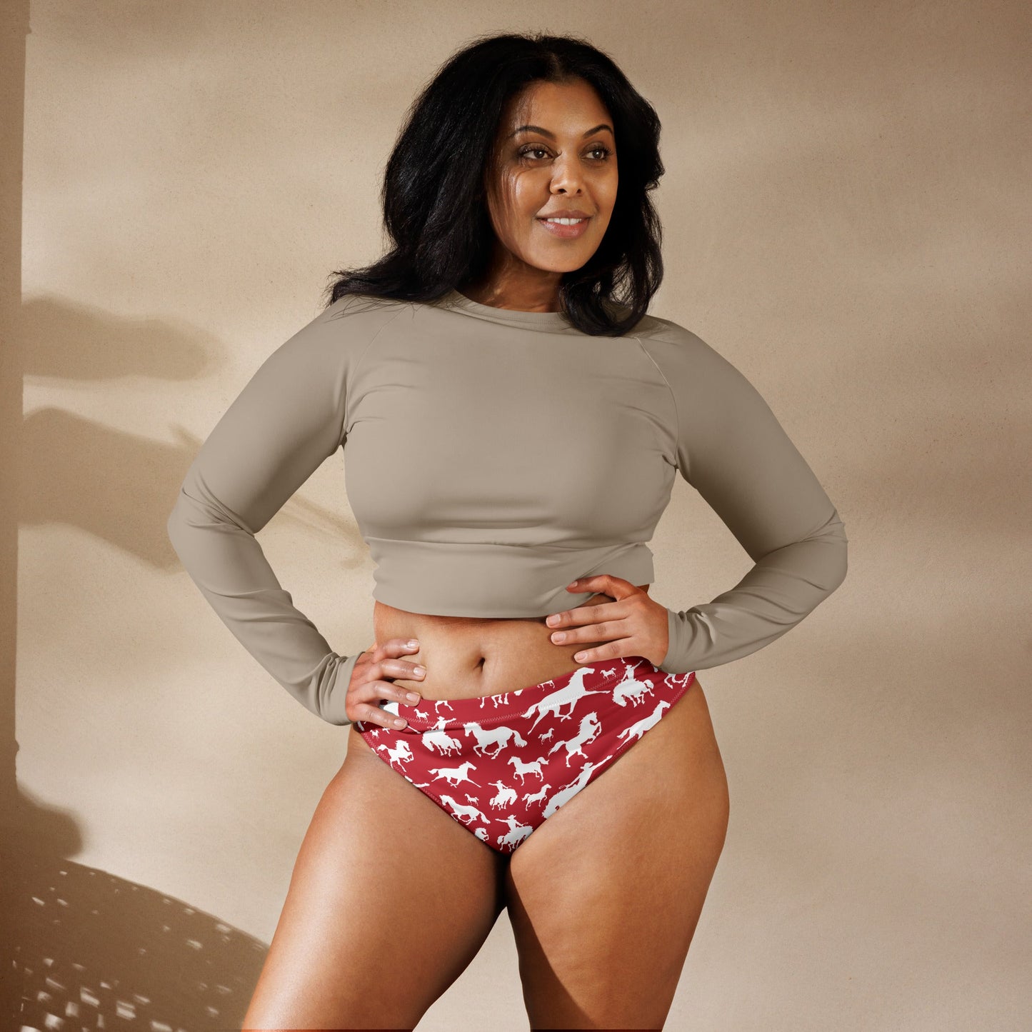 Yeehaw Red Rodeo Cowboy Bikini Bottom