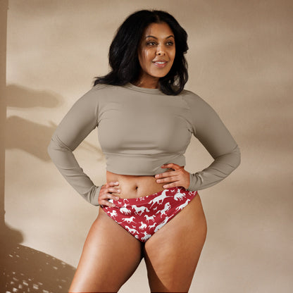 Yeehaw Red Rodeo Cowboy Bikini Bottom