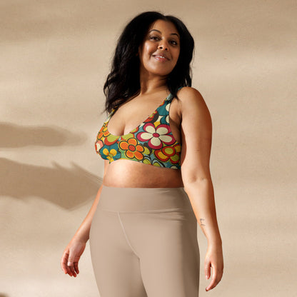 Yeehaw Woodstock Retro Floral Bikini Top