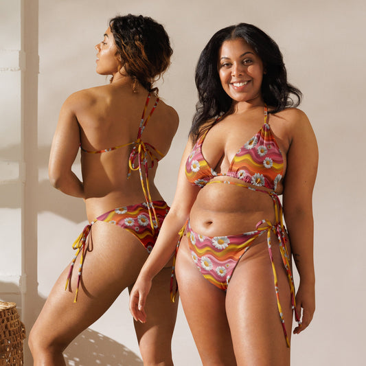 Yeehaw Groovy Floral String Bikini