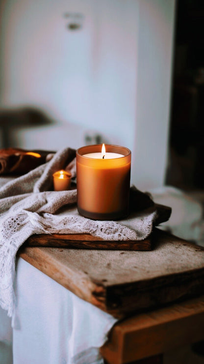 KARMA CANDLE - HIDDEN CRYSTALS INSIDE! Organic Soy 8oz, Insanely long lasting!