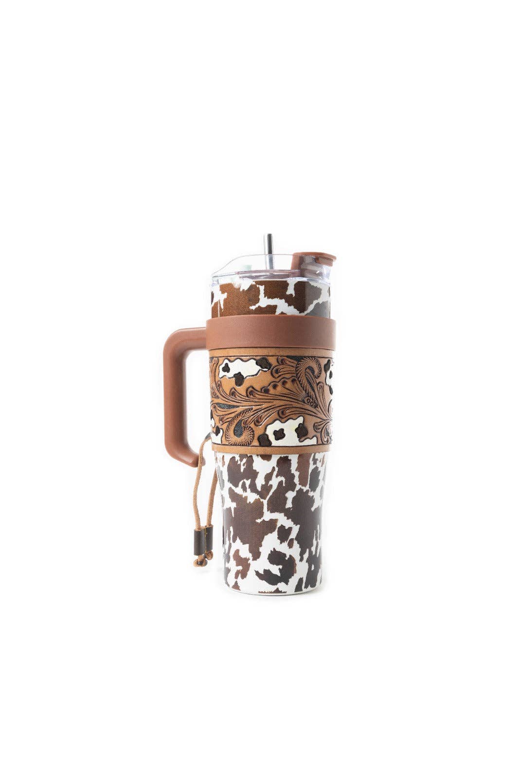 Myra Bag - Wide Wyoming Tumbler In Brown and White
