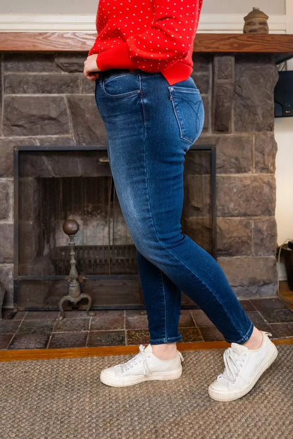 Judy Blue Full Size Washed Thermal Skinny Jeans Plus Size