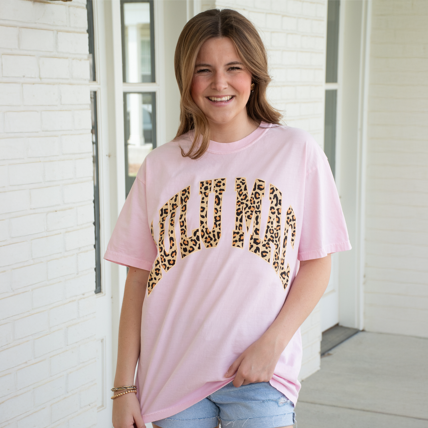 Girlie Girl Originals - Leopard Adult Blossom Comfort Colors Tee